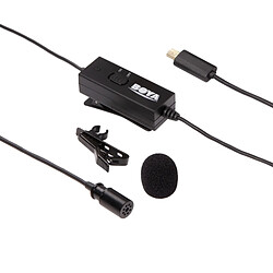 Wewoo Pour GoPro HERO4 / 3 noir + / 3 BY-GM10 Micro 5 Broches Omni-directional Audio Lavalier Microphone à Condensateur avec Pince à Cravate