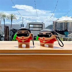 GUPBOO Airpods Coque Housse Étui Protecteur Compatible pour AirPods 3-Lunettes de soleil de dessin animé Xiaoxin Silicone