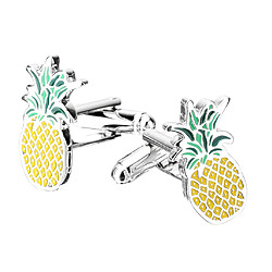 Bouton de Manchette Ananas Homme pour Chemise Mouvement de Montre pour Mariage Business Commercial