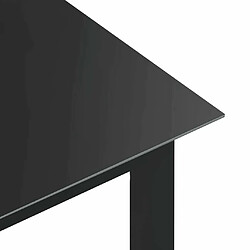 Acheter Maison Chic Table de jardin | Table d'extérieur Noir 150x90x74 cm Aluminium et verre -GKD61481