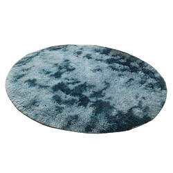 Acheter Tapis De Sol Rond Shaggy Tapis De Chambre à Coucher à Côté Du Tapis 100 Cm Bleu Profond