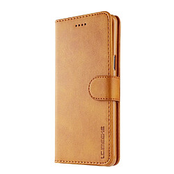 Wewoo Housse Coque Pour Galaxy S9 Plus LC.IMEEKE Étui en cuir à rabat horizontal avec texture de veauavec support et fentes cartes et portefeuille jaune