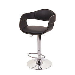 Acheter Mendler Tabouret de bar HWC-A47b, chaise de bar tabouret de comptoir, design rétro, bois simili cuir ~ noir