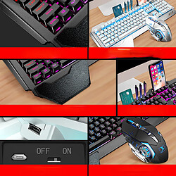 Ensemble clavier et souris sans fil rechargeables Accessoires pour ordinateur de bureau de jeu