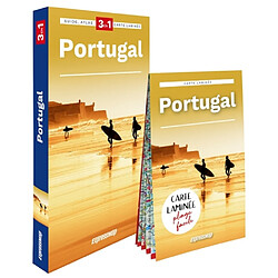 Portugal : 3 en 1 : guide, atlas, carte laminée