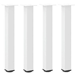 vidaXL Pieds de table basse 4 pcs blanc 72-74 cm acier