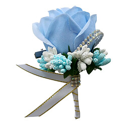 Stimulation Broche Fleur Rose Pin Mariage Corsage Pin Lac Bleu pas cher