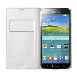 Etui à rabat Samsung EF-WG900BW blanc pour Galaxy S5 G900