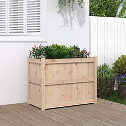 Maison Chic Jardinière,Bac à fleurs - pot de fleur 90x50x70 cm bois de pin massif -GKD81661