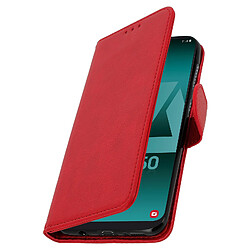 Avizar Housse Samsung Galaxy A50 Étui Portefeuille Support Stand - rouge