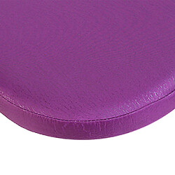 Avis surface lisse tabouret de bar couvercle rond siège de chaise de manchon salon violet_33x10cm