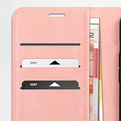 Acheter Avizar Étui pour iPhone 15 Plus Portefeuille Fonction Support Wallet Stand Rose