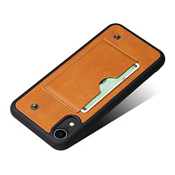 Acheter Wewoo Housse Coque Étui en cuir à rabat horizontal, à absorption magnétique et à texture d'absorption pour iPhone XR, avec support emplacements pour cartes porte-monnaie (Jaune)