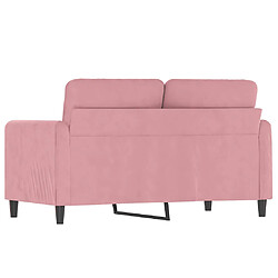 Acheter vidaXL Canapé à 2 places Rose 120 cm Velours