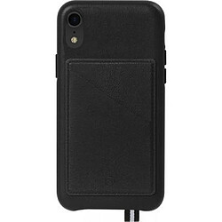 ARTEFAKT Coque pour iPhone XR Elysée en Cuir avec porte-carte magnétique amovible Noir