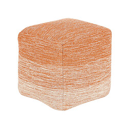 Beliani Pouf HIRRI Orange Coton 40 cm 40 cm