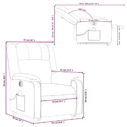 vidaXL Fauteuil inclinable de massage électrique rouge bordeaux pas cher