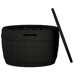 Avis vidaXL Boîte de rangement de jardin 3 en 1 noir polypropylène