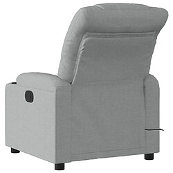 Avis vidaXL Fauteuil de massage inclinable Gris clair Tissu