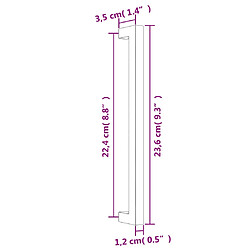 vidaXL Poignées d'armoire 10 pcs bronze 224 mm acier inoxydable pas cher