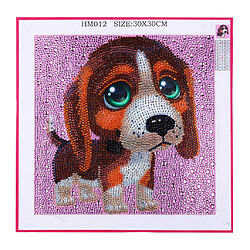 5D Diamond Peinture Foret En Forme Spéciale DIY Strass Image Chien 1