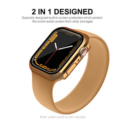 Coque en TPU ENKAY 9H électroplaqué, or rose pour votre Apple Watch Series 7 45mm