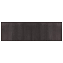 vidaXL Tapis rectangulaire marron foncé 60x200 cm bambou