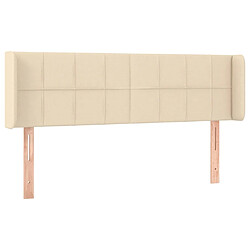 Maison Chic Tête de lit scandinave avec oreilles,meuble de chambre Crème 147x16x78/88 cm Tissu -MN74660