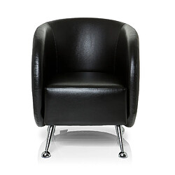 HJH OFFICE Fauteuil lounge ST. LUCIA Noir