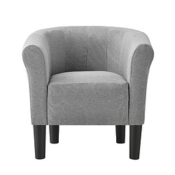 Fauteuil Jelgava 70 x 70 x 58 cm Gris Clair [en.casa]