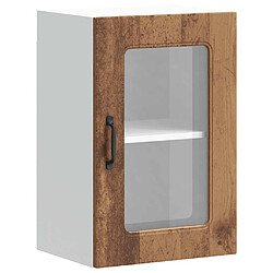 vidaXL Armoire murale de cuisine avec porte en verre Kalmar vieux bois