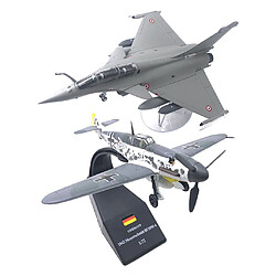 2 Pièces 1/72 Dassault Rafale Fighter & BF109F-4 Modèle D'avion de L'armée Décor à La Maison