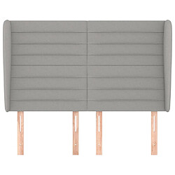 Avis Maison Chic Tête de lit scandinave avec oreilles,meuble de chambre Gris clair 147x23x118/128 cm Tissu -MN85559