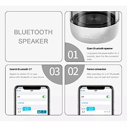 Acheter Universal Haut-parleur portable Bluetooth 5.0 Subwoofer lumineux à LED transparent HiFi stéréo audio cool autour du téléphone | Haut-parleur portable (noir)