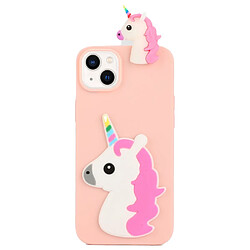 Coque en silicone décor de personnage de dessin animé 3D anti-chute pour votre iPhone 14 Plus - cheval