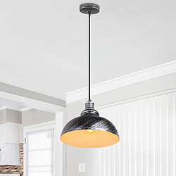 Stoex Suspension Industriel Vintages Ø29cm Argenté, Lustre Abat-jour Luminaire Style V