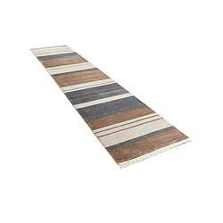 Vidal Tapis de couloir en laine 399x79 brun Darya