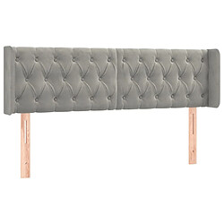 Avis Maison Chic Tête de lit scandinave à LED,meuble de chambre Gris clair 147x16x78/88 cm Velours -MN38079