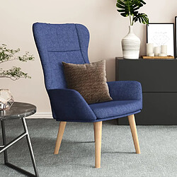 Maison Chic Chaise de relaxation | Fauteuil relax Bleu Tissu -GKD25968