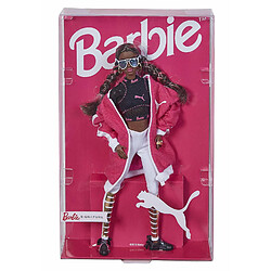 Acheter Barbie Signature Poupée de Collection Puma aux Cheveux Tressés, Veste Rose et Haut Noir, Jouet Collector, FJH70