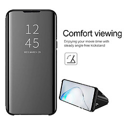 Htdmobiles Housse pour Xiaomi Redmi Note 13 4G - etui coque portefeuille clear view miroir + film ecran - NOIR