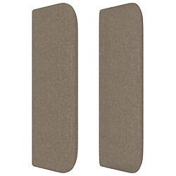 Acheter Maison Chic Tête de lit moderne avec oreilles pour chambre - Décoration de lit Taupe 163x16x78/88 cm Tissu -MN68574