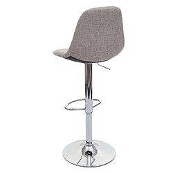 Mendler 2x Tabouret de bar HWC-A67, tabouret de bar ~ gris crème, textile pas cher