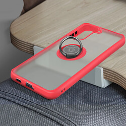 Acheter Avizar Coque Samsung Galaxy S21 Bi-matière Bague Métallique Fonction Support rouge