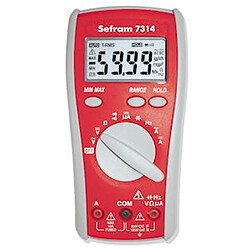 multimètre numérique de poche - 6000 points - sefram instruments sefram7314