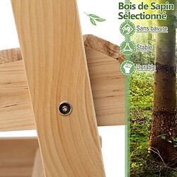 Avis Helloshop26 Fauteuil/chaise à bascule en bois de sapin avec porte-gobelet rotatif accoudoirs élargis et siège incurvé charge 150kg 20_0006890