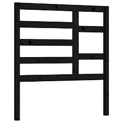 vidaXL Tête de lit Noir 81x4x104 cm Bois massif de pin