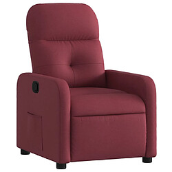 vidaXL Fauteuil inclinable Rouge bordeaux Tissu