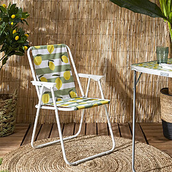 The Home Deco Factory Lot de 2 chaises de camping pliante Citrons - Multicolore