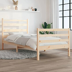 vidaXL Cadre de lit sans matelas bois de pin massif 90x200 cm